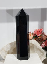 Load image into Gallery viewer, Black Obsidian Crystal Tower 190mm HUGE AND BEAUTIFUL!
