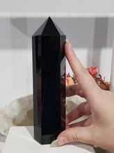 Load image into Gallery viewer, Black Obsidian Crystal Tower 190mm HUGE AND BEAUTIFUL!
