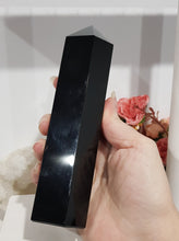 Load image into Gallery viewer, Black Obsidian Crystal Tower 190mm HUGE AND BEAUTIFUL!
