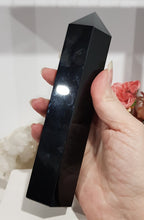 Load image into Gallery viewer, Black Obsidian Crystal Tower 190mm HUGE AND BEAUTIFUL!
