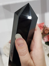 Load image into Gallery viewer, Black Obsidian Crystal Tower 190mm HUGE AND BEAUTIFUL!
