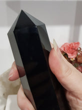 Load image into Gallery viewer, Black Obsidian Crystal Tower 190mm HUGE AND BEAUTIFUL!
