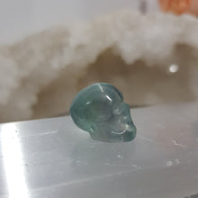 Load image into Gallery viewer, Mini Collectables crystal carving SKULL fluorite gemstone 15mm 693
