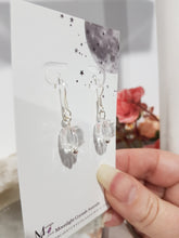 Load image into Gallery viewer, Quartz Crystal Faceted Beaded 10mm Silver Earrings Gemstone E62
