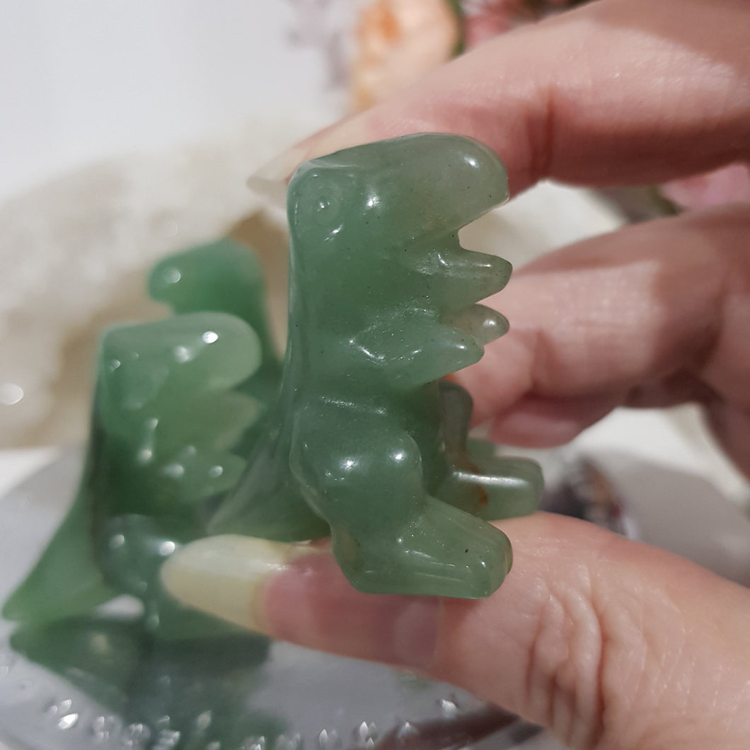 Dinosaur Aventurine Crystal Carving Stone 35mm