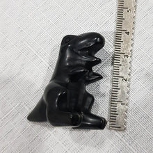 Load image into Gallery viewer, Dinosaur Black Obsidian Crystal Carving Stone 35mm
