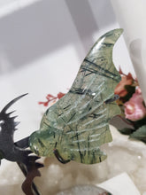 Load image into Gallery viewer, Dragon Wings on Stand Prehnite Crystal Carving Stone stone 135mm 1
