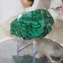 Load image into Gallery viewer, Malachite Crystal Slab Specimen on Stand Stone 60mm 6
