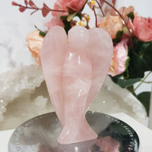 Load image into Gallery viewer, Angel Rose Quartz Crystal Carving Stone 80mm 4 LARGE ANGEL
