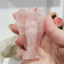 Load image into Gallery viewer, Angel Rose Quartz Crystal Carving Stone 80mm 4 LARGE ANGEL
