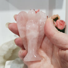 Load image into Gallery viewer, Angel Rose Quartz Crystal Carving Stone 80mm 4 LARGE ANGEL
