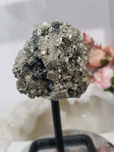 Load image into Gallery viewer, Pyrite Raw Crystal Cluster Specimen on Stand Stone 120mm 1 LARGE
