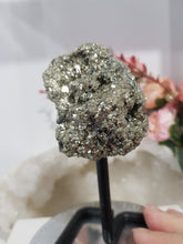 Load image into Gallery viewer, Pyrite Raw Crystal Cluster Specimen on Stand Stone 120mm 1 LARGE
