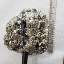 Load image into Gallery viewer, Pyrite Raw Crystal Cluster Specimen on Stand Stone 120mm 1 LARGE
