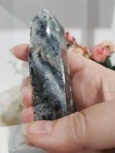 Load image into Gallery viewer, Black Sphalerite Crystal Point Tower Stone 90mm 9
