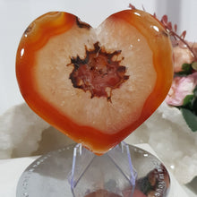 Load image into Gallery viewer, Carnelian Crystal Heart Carving Stone 95mm GORGEOUS 10
