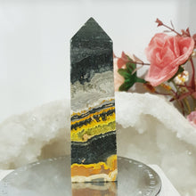 Load image into Gallery viewer, Bumblebee Jasper Crystal Obelisk Tower 90mm 1
