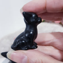 Load image into Gallery viewer, Dog Chihuahua Black Obsidian Crystal Carving 40mm
