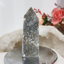 Load image into Gallery viewer, Black Sphalerite Crystal Point Obelisk Tower Stone 88mm 10 SO SPARKLY!
