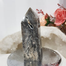 Load image into Gallery viewer, Black Sphalerite Crystal Point Obelisk Tower Stone 88mm 10 SO SPARKLY!
