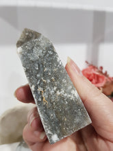 Load image into Gallery viewer, Black Sphalerite Crystal Point Obelisk Tower Stone 88mm 10 SO SPARKLY!
