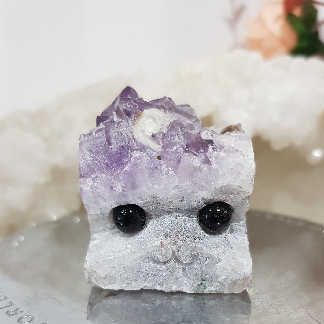 CRYSTAL CREATURE Amethyst Crystal Carving 35mm SUPER CUTE!