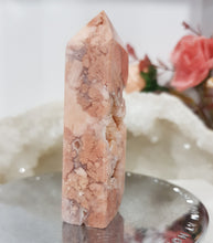 Load image into Gallery viewer, Pink Agate Natural Crystal Point Obelisk Tower Stone 70mm 7
