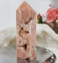 Load image into Gallery viewer, Pink Agate Natural Crystal Point Obelisk Tower Stone 70mm 7
