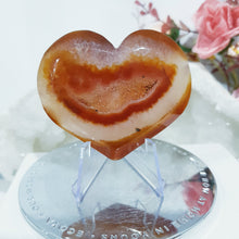 Load image into Gallery viewer, Carnelian Crystal Heart Carving Stone 68mm GORGEOUS 11
