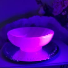 Load image into Gallery viewer, BOWL Pink Calcite Crystal Carving Stone 70mm 1  UV GLOW!
