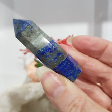 Load image into Gallery viewer, Lapis Lazuli with Pyrite Sparkles Crystal Point tower Stone 60mm 6
