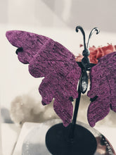 Load image into Gallery viewer, Butterfly Wings on Stand Ruby Crystal carving gemstone stone 120mm 3
