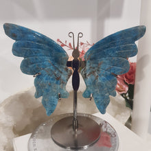 Load image into Gallery viewer, Butterfly Wings on Stand Apatite Crystal carving gemstone stone 120mm 4
