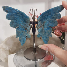 Load image into Gallery viewer, Butterfly Wings on Stand Apatite Crystal carving gemstone stone 120mm 4
