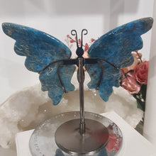 Load image into Gallery viewer, Butterfly Wings on Stand Apatite Crystal carving gemstone stone 120mm 4
