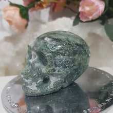 Load image into Gallery viewer, Skull Moss Agate Crystal Carving Stone 60mm 9
