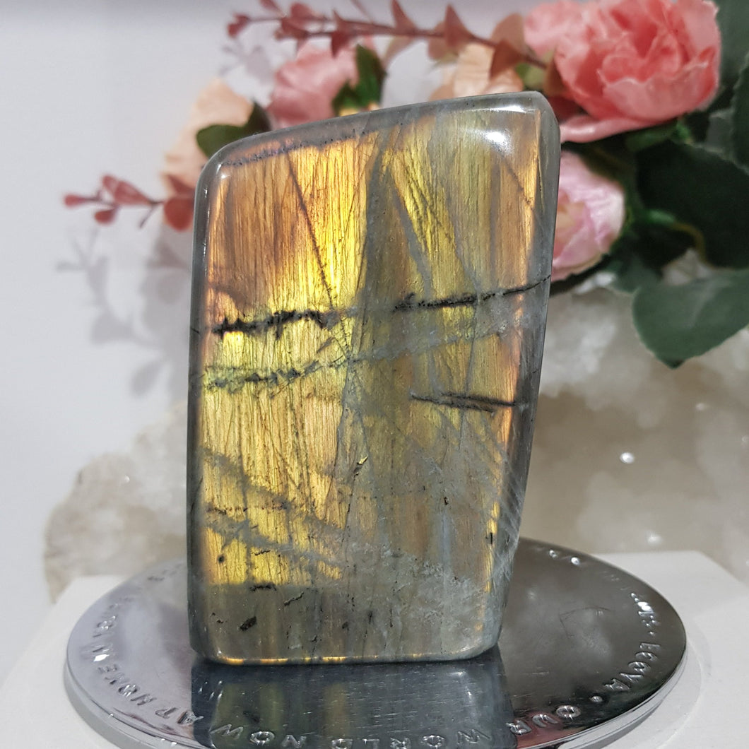 Labradorite Crystal Freeform Stone 100mm 75mm 1  Stunning!