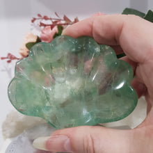 Load image into Gallery viewer, SHELL BOWL Fluorite Crystal Carving Stone 70mm 1  LOVELY
