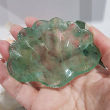 Load image into Gallery viewer, SHELL BOWL Fluorite Crystal Carving Stone 70mm 1  LOVELY
