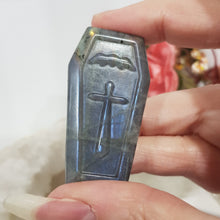 Load image into Gallery viewer, COFFIN Labradorite Crystal Carving Stone 50mm 2
