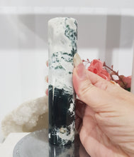 Load image into Gallery viewer, Moss Agate Crystal Pillar Carving Stone Tower 130mm 1
