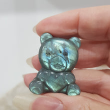 Load image into Gallery viewer, TEDDY BEAR Labradorite Crystal Carving Stone 30mm 1
