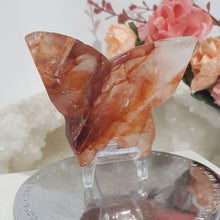 Load image into Gallery viewer, Butterfly Fire Quartz Crystal Carving Stone 70mm 1 - GORGEOUS
