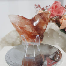 Load image into Gallery viewer, Butterfly Fire Quartz Crystal Carving Stone 70mm 1 - GORGEOUS
