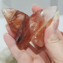 Load image into Gallery viewer, Butterfly Fire Quartz Crystal Carving Stone 70mm 1 - GORGEOUS
