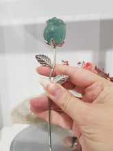 Load image into Gallery viewer, ROSE FLOWER Fluorite Crystal Carving Stone 150mm 1
