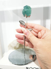 Load image into Gallery viewer, ROSE FLOWER Fluorite Crystal Carving Stone 150mm 1
