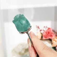 Load image into Gallery viewer, ROSE FLOWER Fluorite Crystal Carving Stone 150mm 1
