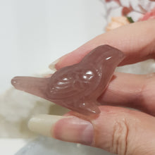 Load image into Gallery viewer, Bird Strawberry Quartz Crystal Carving Stone 40mm 1
