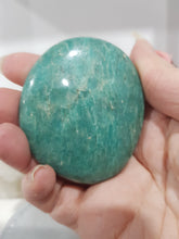 Load image into Gallery viewer, Amazonite Palm Stone Crystal Carving 60mm 1
